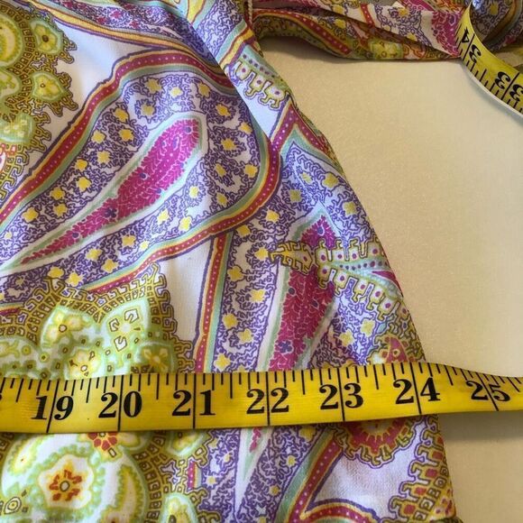NEW Julia Jordan Pastel Paisley Soft Girl Chiffon Tiered Maxi Dress Sz 16 - Picture 14 of 16